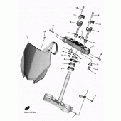Схема узла: Рулевой механизм Yamaha YZ450F YZ450F