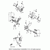 Схема вузла: Підніжки та Підставка Yamaha YZF600R Thundercat