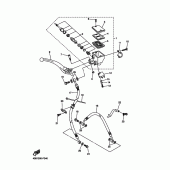 Схема вузла: Передній гальмівний циліндр Yamaha FZ6 FZ6 FAZER S2
