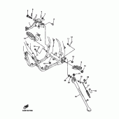 Схема вузла: Підніжки та Підставка Yamaha WR250 WR250F