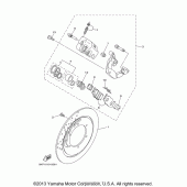 Схема вузла: Переднє гальмо Yamaha XVS650 V-Star Custom