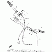 Схема узла: Руль и Тросики Yamaha WR250 WR250Z