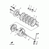 Схема вузла: Зчеплення Yamaha TTR125 TT-R125