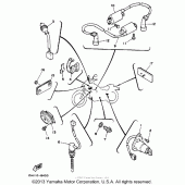 Схема узла: Электрооборудование (2) Yamaha XV250 Route 66