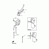Схема вузла: Пульт управління рульовий та Важель Yamaha XVZ1300 Royal Star Tour Deluxe