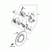 Схема вузла: Передній тормоз Yamaha XV535 Virago
