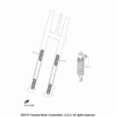 Схема вузла: Опційні деталі підвіски Yamaha YZ450F YZ450FX