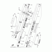 Схема узла: Вилка передней оси Yamaha YZ125
