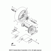Схема вузла: Заднє колесо Yamaha XVS1300 V-Star Tourer