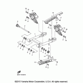 Схема вузла: Задній важіль та підвіска Yamaha XVS950 Bolt C-Spec