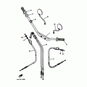 Схема вузла: Кермо та Тросики Yamaha TW200