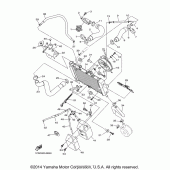 Схема узла: Радиатор и Патрубок системы охлаждения Yamaha FZ6 FZ6R