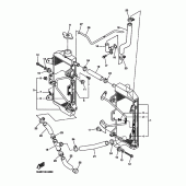 Схема вузла: Радіатор та Патрубок системи охолодження Yamaha WR250 WR250F