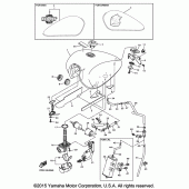 Схема узла: Топливный бак Yamaha XVS950 Bolt
