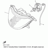 Схема узла: Фара Yamaha YZF600R Thundercat