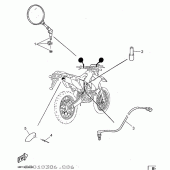 Схема вузла: Rr.stop switch - рр. Дзеркало оглядове Yamaha WR400F