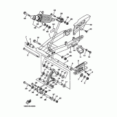 Схема вузла: Задній важіль та підвіска Yamaha TTR125 TT-R125