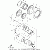 Схема вузла: Привід стартера Yamaha XVS1100 V-Star Custom