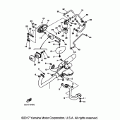 Схема узла: Выхлопная система Yamaha XV250 V-Star