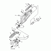 Схема вузла: Вихлопна система Yamaha XT600 XT600