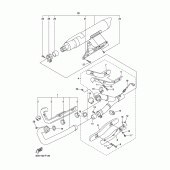 Схема узла: Выхлопная система Yamaha XVS1300 Midnight Star