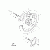 Схема вузла: Переднє колесо Yamaha XT660 XT660Z Tenere