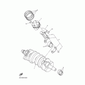 Схема узла: Коленчатый вал и Поршень Yamaha YZF-R6/ YZF600 R6