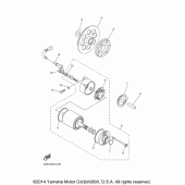 Схема узла: Привод стартера Yamaha XVS650 V-Star Classic