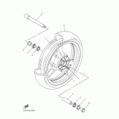 Схема вузла: Переднє колесо Yamaha XJR1300