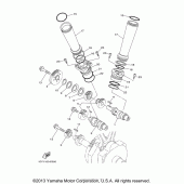 Схема вузла: Розподільний вал та Ланцюг ГРМ Yamaha XV1900 Roadliner S