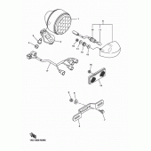 Схема вузла: Задній ліхтар Yamaha XVS950 XV950 R-Spec