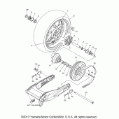 Схема узла: Заднее колесо Yamaha XV1900 Raider