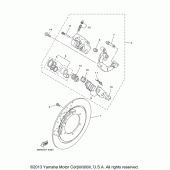 Схема узла: Передний тормоз Yamaha XVS650 V-Star Classic