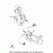 Схема вузла: Пульт управління рульовий та Важіль Yamaha XVS950 V-Star Tourer
