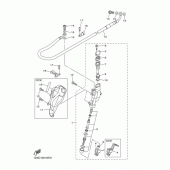 Схема узла: Задний тормозной цилиндр Yamaha WR450F