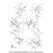 Схема вузла: Підніжки та Підставка Yamaha XVS1300 Stryker