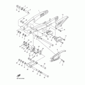 Схема вузла: Задній важіль та підвіска Yamaha WR250 WR250X