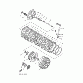 Схема вузла: Зчеплення Yamaha YZ250 YZ250F