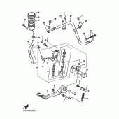 Схема вузла: Задній гальмівний циліндр Yamaha XJR1300