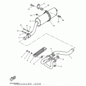 Схема узла: Выхлопная система Yamaha TT600