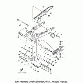 Схема вузла: Задній важіль та підвіска Yamaha XT250 XT250