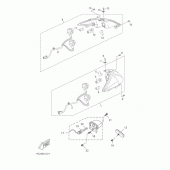 Схема вузла: Задній ліхтар (Стоп-сигнал) Yamaha YP250 X-MAX