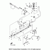 Схема вузла: Задній гальмівний циліндр Yamaha XVS950 Bolt R-Spec