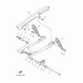 Схема вузла: Задній важіль та Підвіска Yamaha YBR125