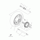 Схема вузла: Заднє колесо Yamaha XP500 T-MAX 530