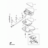 Схема вузла: Задній ліхтар (Стоп сигнал) Yamaha WR250 WR250F