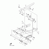 Схема узла: Задний рычаг и Подвеска Yamaha XJ6 Diversion F
