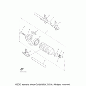 Схема вузла: Копірний вал і Вилки Yamaha XVS650 V-Star Classic