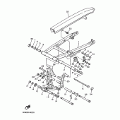 Схема вузла: Задній важіль та підвіска Yamaha XJ600 Diversion (S-TYPE)