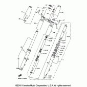 Схема вузла: Вилка передньої осі Yamaha XVS1300 V-Star Deluxe